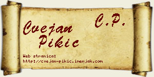 Cvejan Pikić vizit kartica